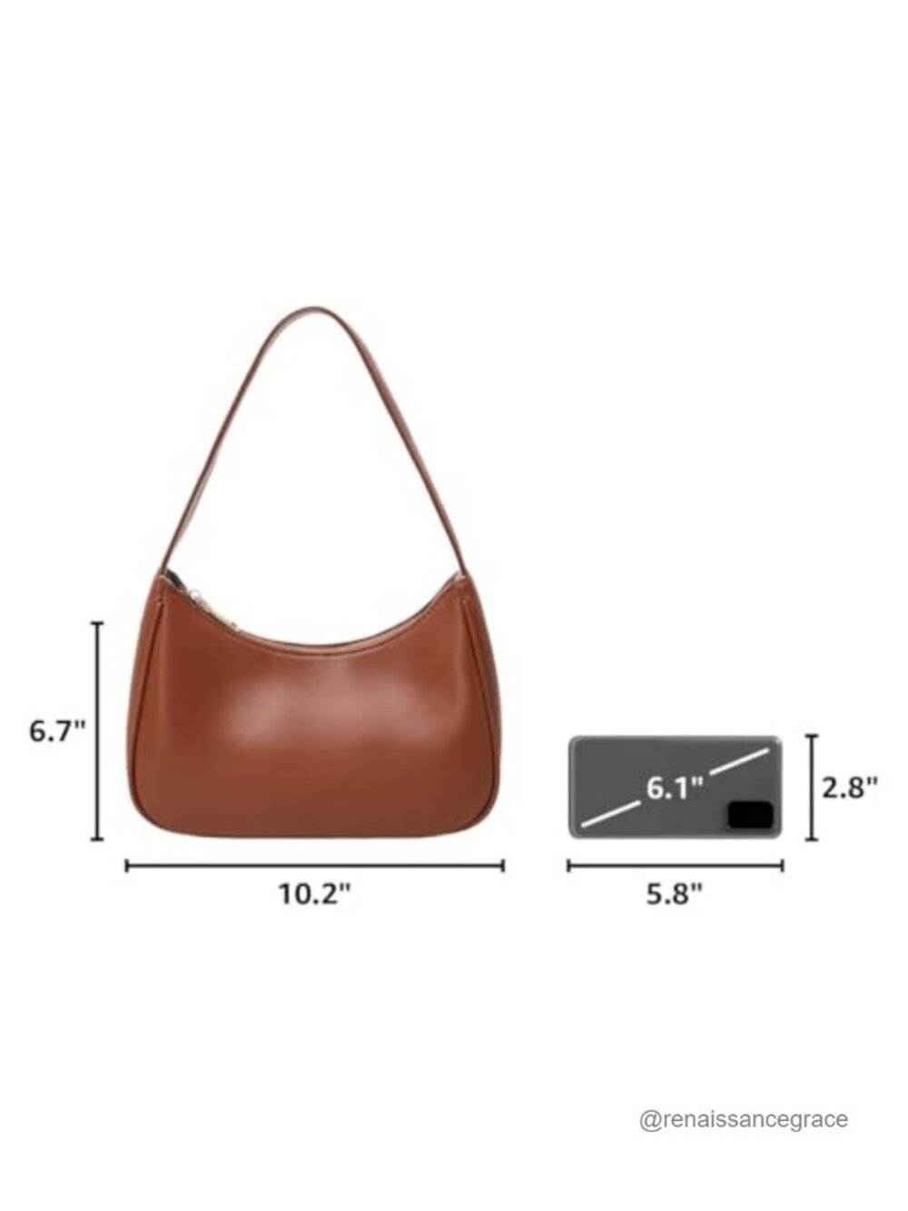 Cute Hobo Shoulder Bag for Women PU Leather Mini Tote Purse Zipper